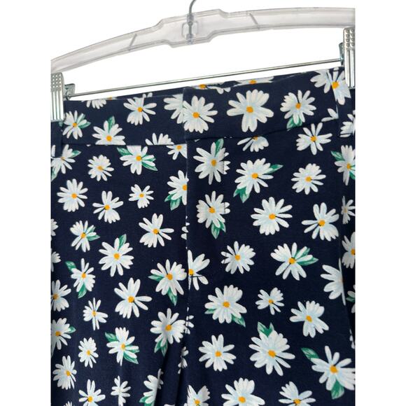 Old Navy Blue Floral Print Plus Career Office Work Business Pixie Pants Size 20 - Picture 9 of 13